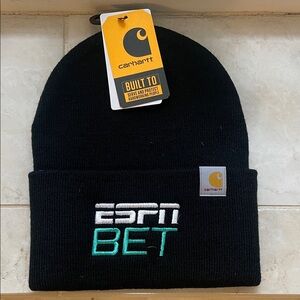 BRAND NEW CARHARTT BLACK ESPN BET BEANIE.